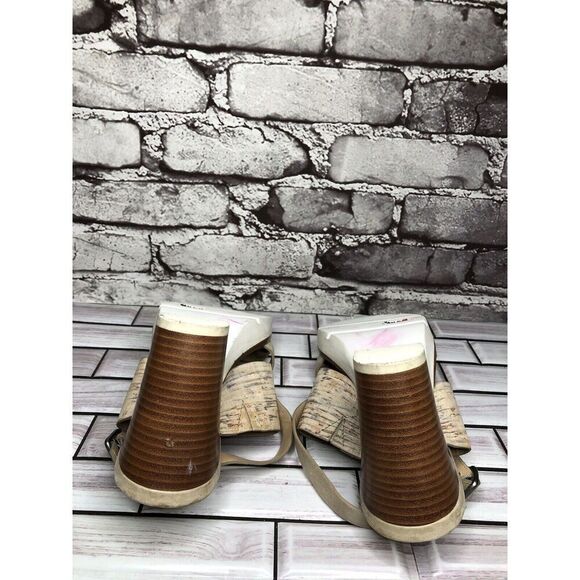 Johnston & Murphy Kayla Taupe Leather Heel Strappy Sandals Women’s Sz 9M US/40EU - Picture 8 of 16